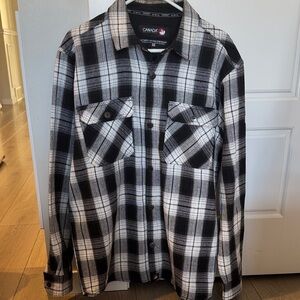 Canada Black and White Plaid Men's Shirt
